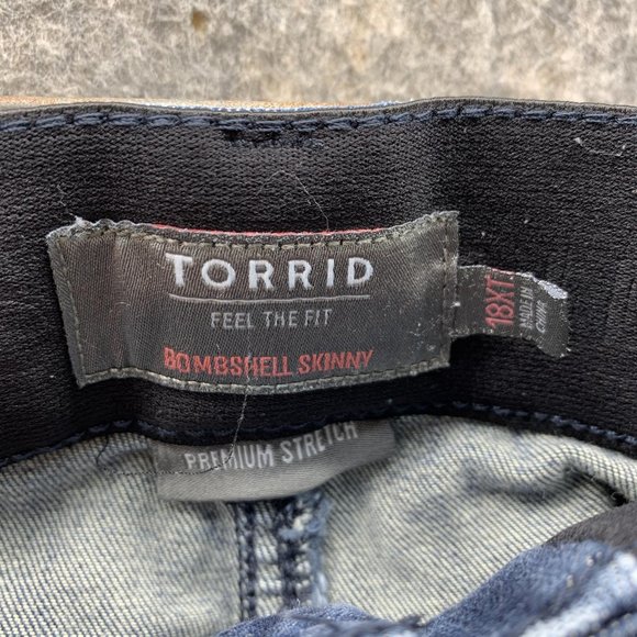 Torrid Jeans Men 18XT Adult Blue Denim Pants Bombshell Skinny Fit Outdoors - Picture 11 of 15